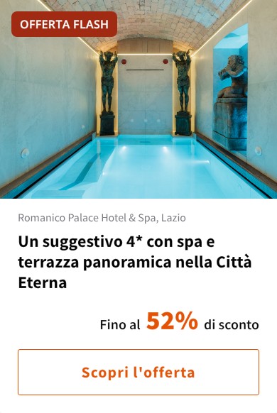 Un suggestivo 4* con spa e terrazza panoramica nella Città Eterna