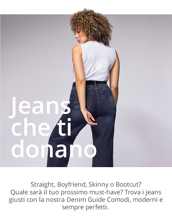 Jeans modello Mary con taglio della gamba ampio, design a cinque tasche e cintura comoda