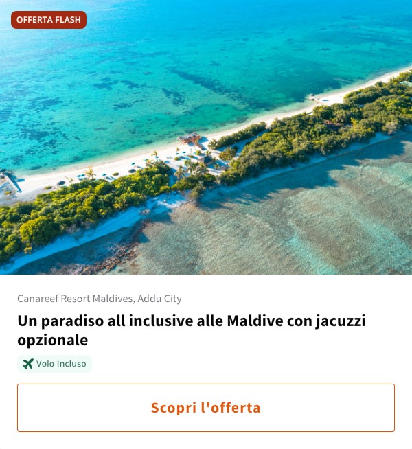 Un paradiso all inclusive alle Maldive con jacuzzi opzionale