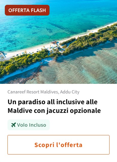 Un paradiso all inclusive alle Maldive con jacuzzi opzionale