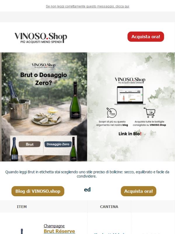 💫 VINOSO | Quando leggi #Brut in etichetta stai scegliendo uno stile preciso