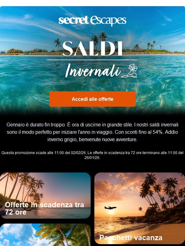 Sconti fino al 54% I Sono arrivati i saldi invernali