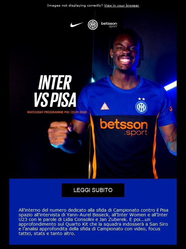 Inter-Pisa | Il Matchday Programme