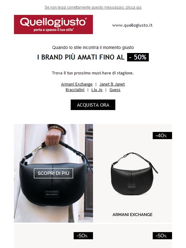 Selezione in saldo: fino al -50% su grandi brand