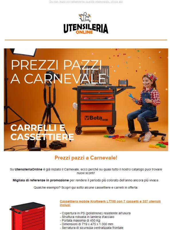 Prezzi pazzi a Carnevale!