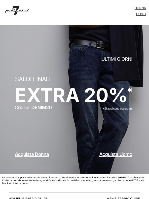 EXTRA 20% SUL SALDO