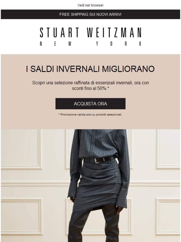 Saldi, elevati: ora fino al 50% di sconto