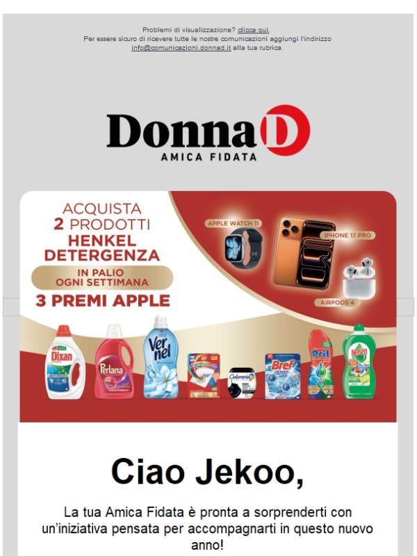 Prova a vincere premi firmati Apple con Henkel!
