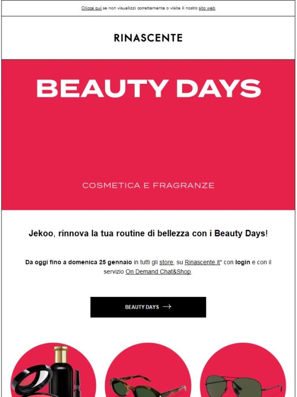 Fino al -30% con i Beauty Days
