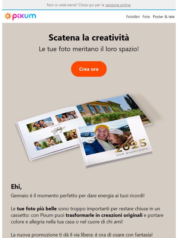 Scopri la promozione su tutti i prodotti Pixum ⚡