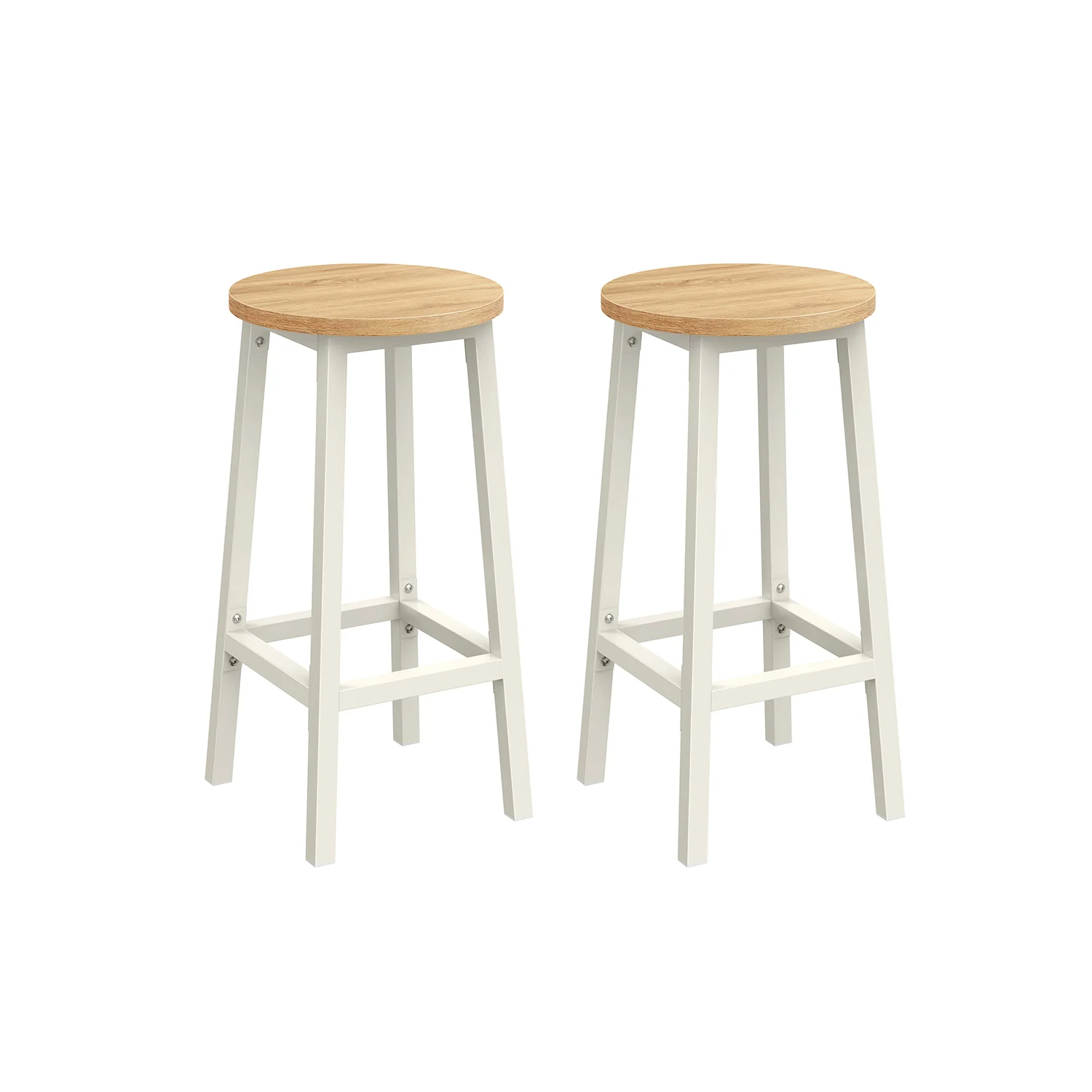 Image of Sgabelli da Bar Robusto Telaio in Acciaio Facile da Montare