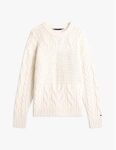 Pullover in misto lana con bandiera