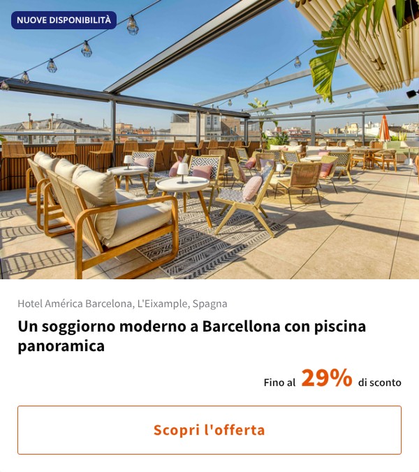 Un soggiorno moderno a Barcellona con piscina panoramica