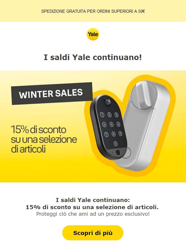 I saldi Yale stanno per finire: affrettati!