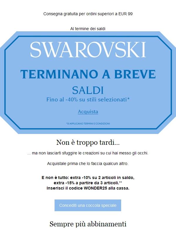 I SALDI stanno per finire