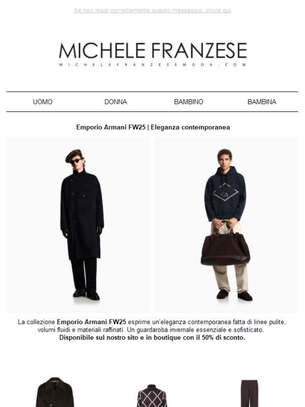 Emporio Armani FW25 | Eleganza contemporanea