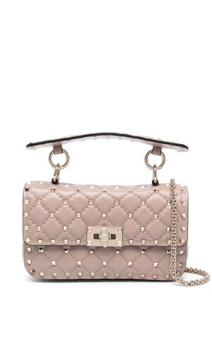 Spike small leather shoulder bag