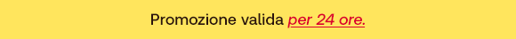 &bdquo;Testo su sfondo giallo: Proozione valida per 24 ore.&ldquo;