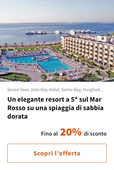 Un elegante resort a 5* sul Mar Rosso su una spiaggia di sabbia dorata