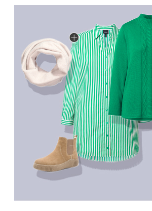 Camicia dal taglio svasato con righe, collo da camicia e maniche lunghe