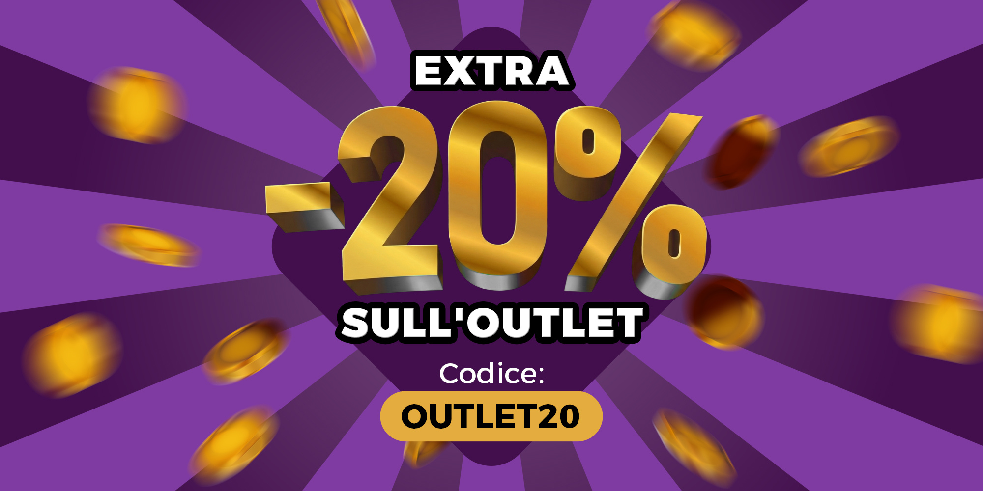 -20% sull'Outlet con il codice OUTLET20