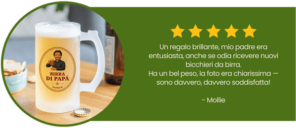Boccale da Birra Personalizzato con Logo e Faccia