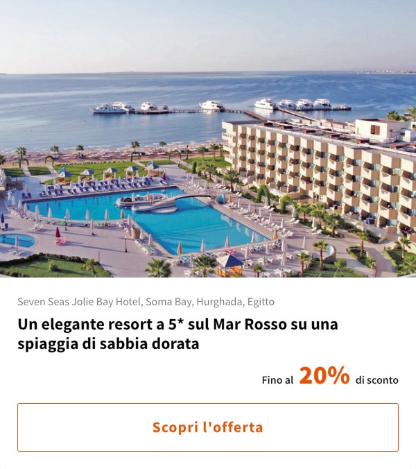 Un elegante resort a 5* sul Mar Rosso su una spiaggia di sabbia dorata