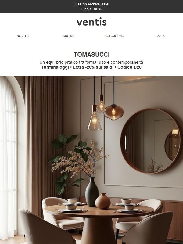 Design in saldo, ultimo giorno