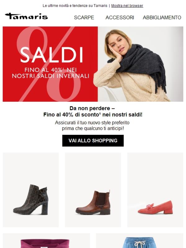 Da non perdere: fino al 40% di sconto in saldo ❤️