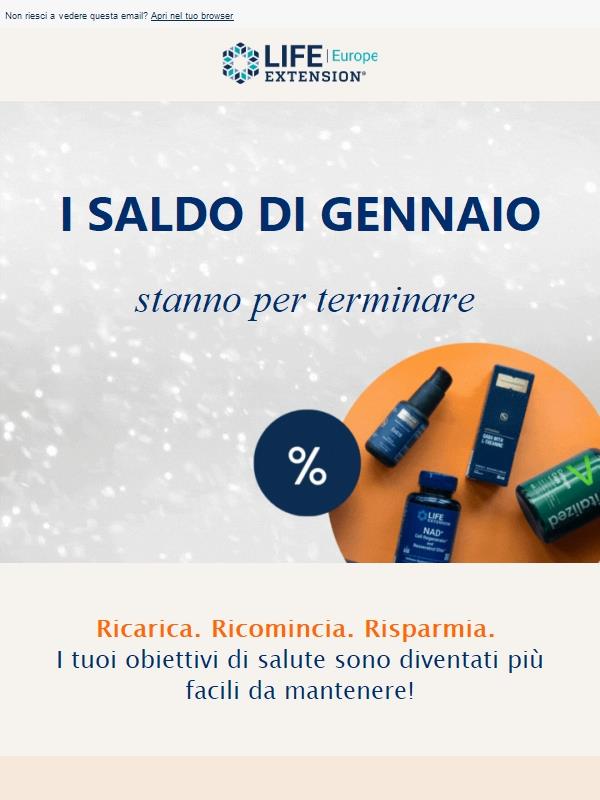 I Saldi di Gennaio finiscono presto! 🚀