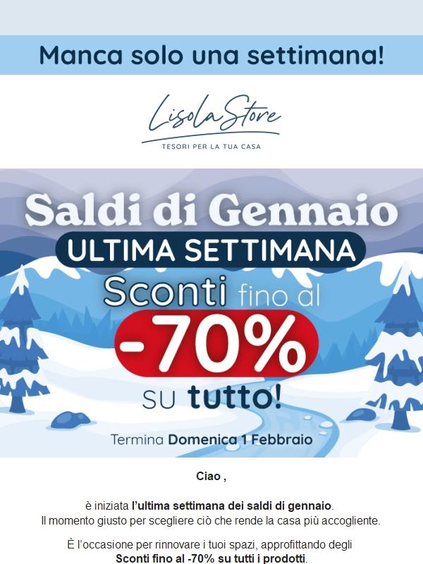 🏡 L’ultima settimana di Saldi di Gennaio per rendere la casa ancora più tua