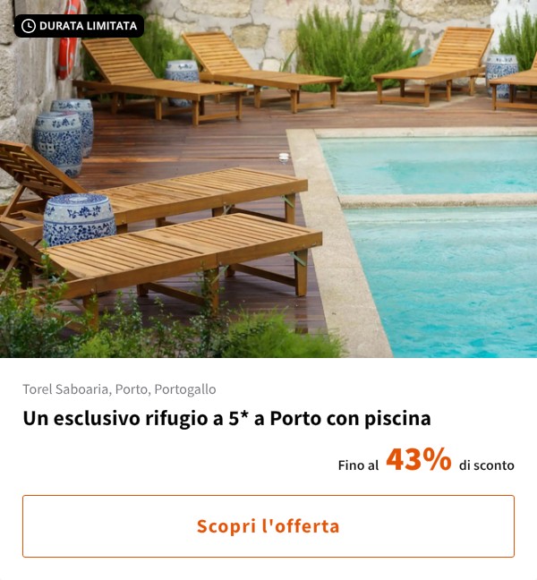 Un esclusivo rifugio a 5* a Porto con piscina