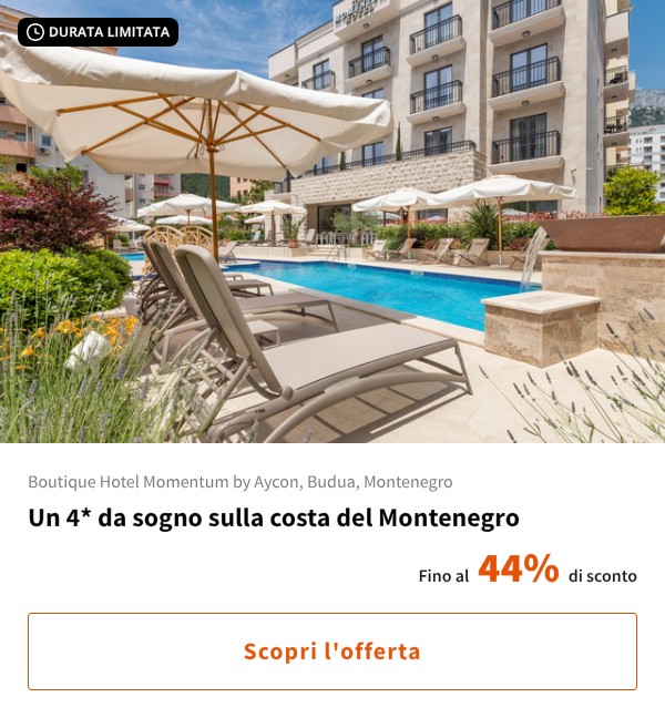 Un 4* da sogno sulla costa del Montenegro
