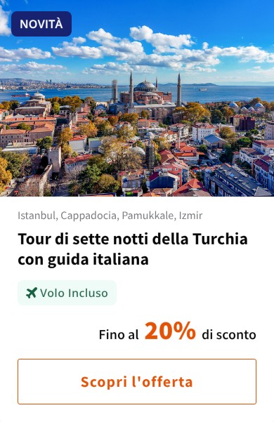 Tour di sette notti della Turchia con guida italiana