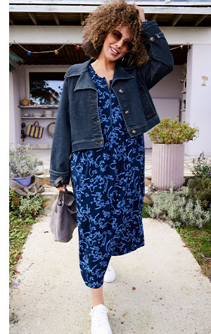 Abito midi di jersey