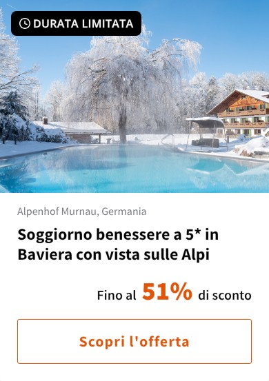 Soggiorno benessere a 5* in Baviera con vista sulle Alpi