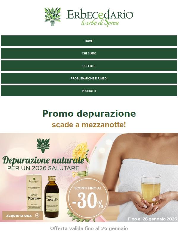 Ultimo giorno per depurarsi e... risparmiare! 😉