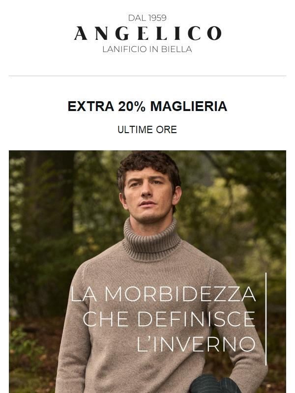 Ultime ore | Extra -20% sulla maglieria! 🐑
