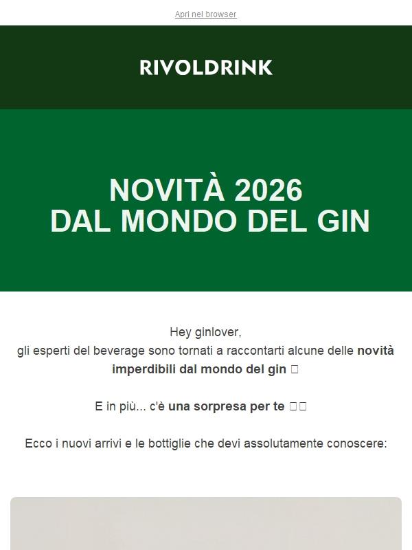 Gin-Novità 2026 🍸 e una sorpresa... 🎟️