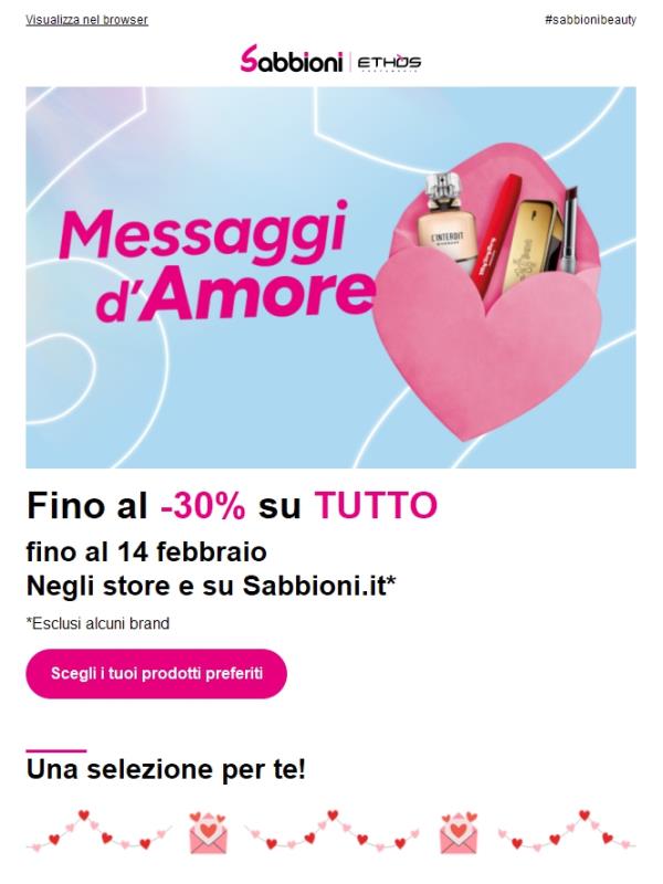 💌 Fino al -30% SU TUTTO