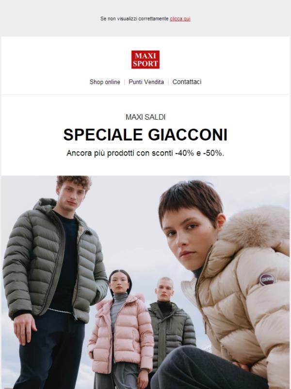 ❄️ Speciale Giacconi: nuovi sconti sui Top di Stagione
