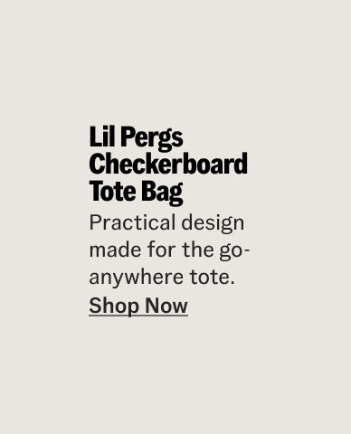 Lil Pergs Checkerboard Tote Bag