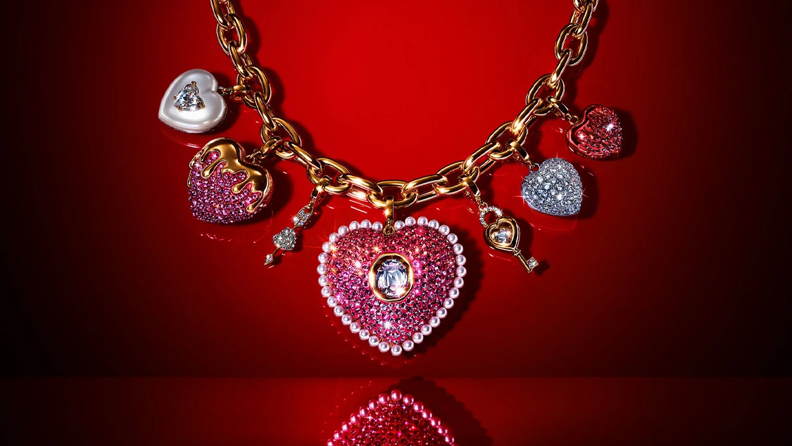 Collana Swarovski con molteplici charm Swarovski