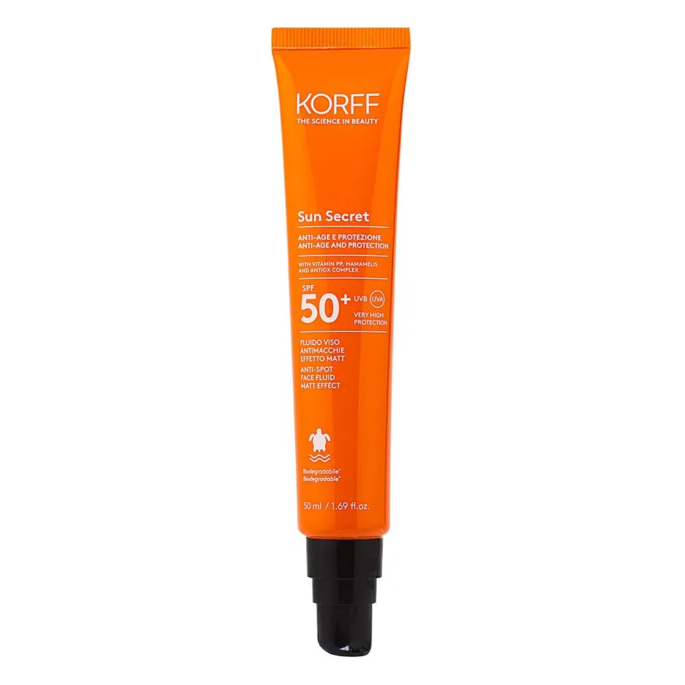 Korff Sun Secret Fluido Viso Antimacchie Effetto Matt SPF50+ 50 ml