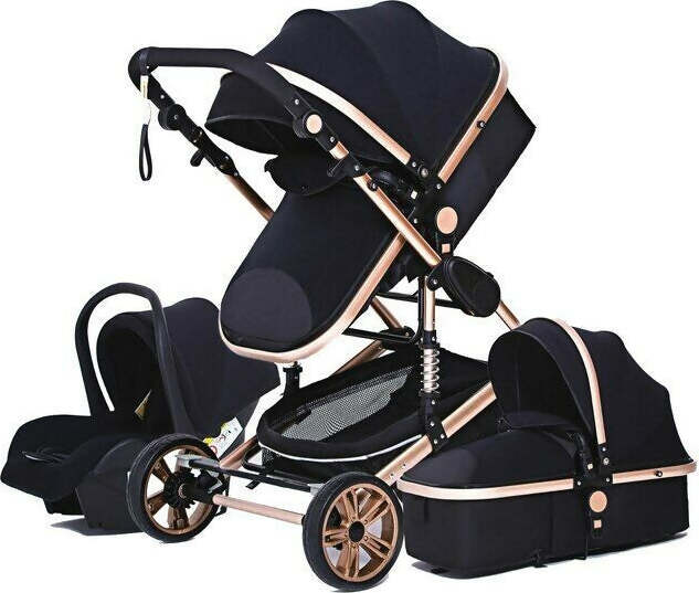 Passeggino trio baby carrozzina 3in1 bambini neonati ovetto vari colori Magicz