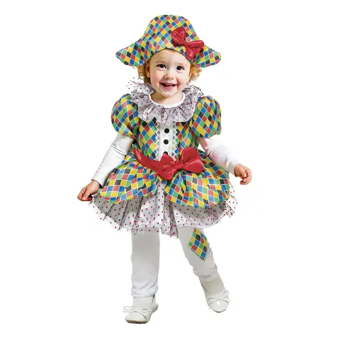 Costume Arlecchina Baby - Taglia 1/2 Anni