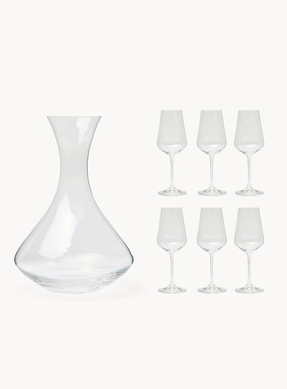 Set 7 calici e decanter Sandra