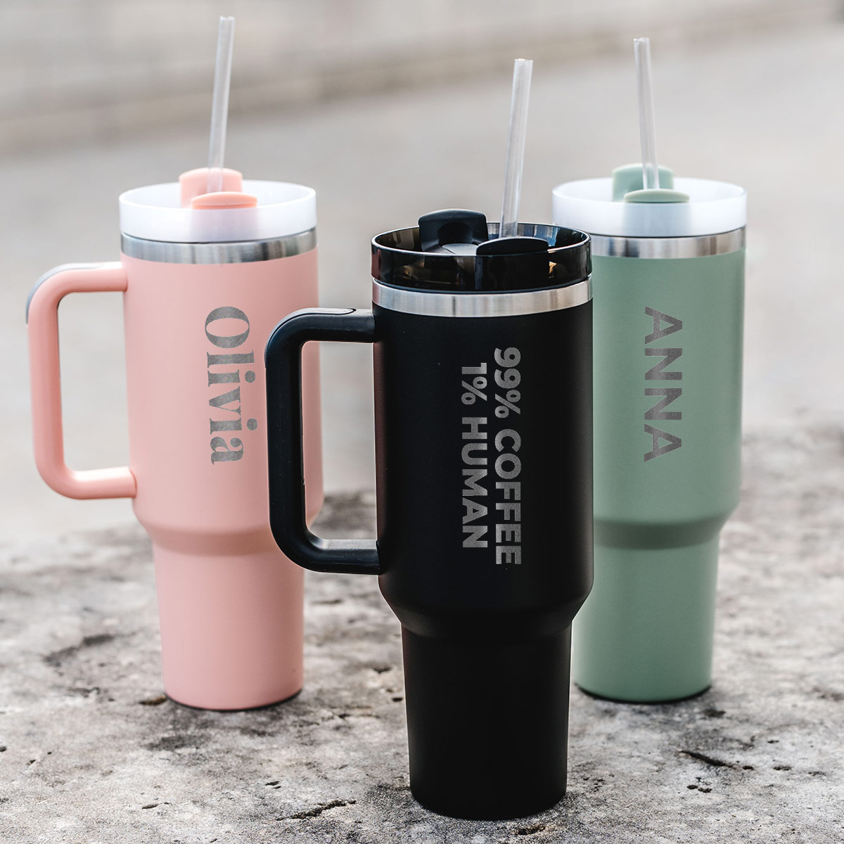 Image of Bicchiere Personalizzato con Cannuccia e Testo