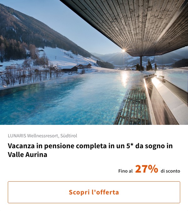 Vacanza in pensione completa in un 5* da sogno in Valle Aurina