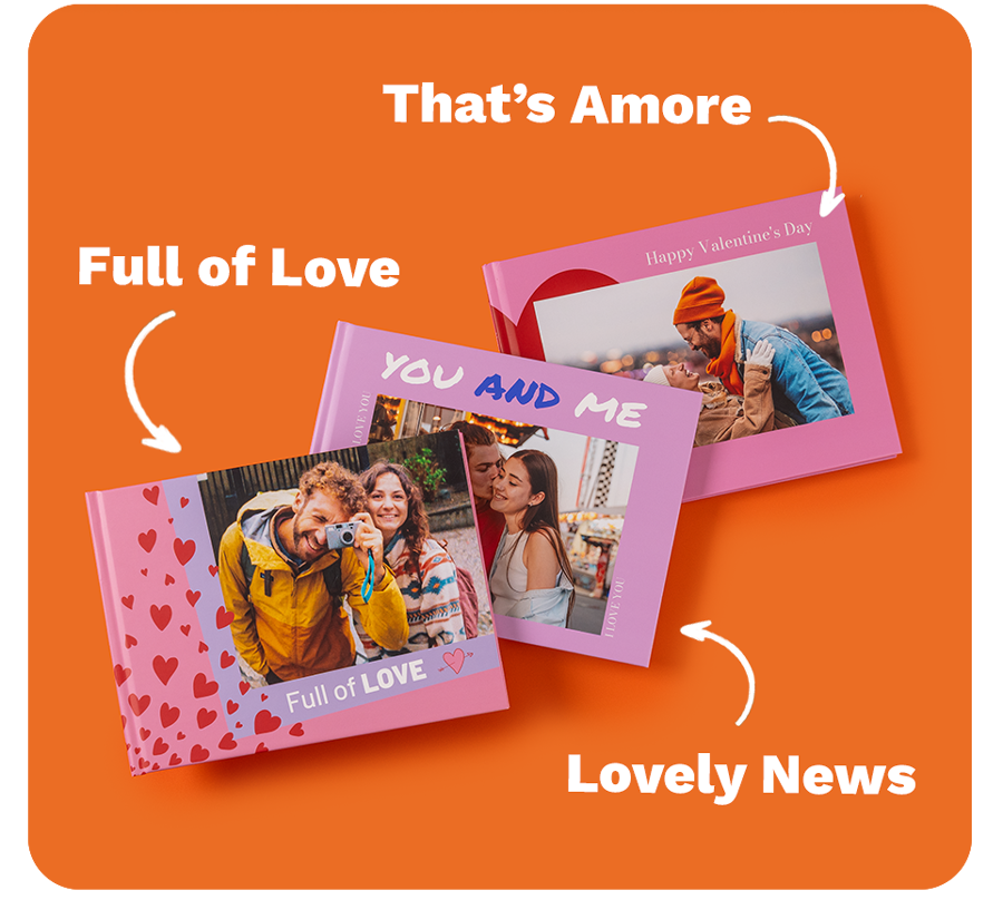 Se preferisci le copertine fotografiche hai a disposizione tanti temi, come: Full of Love, That’s amore, Lovely news